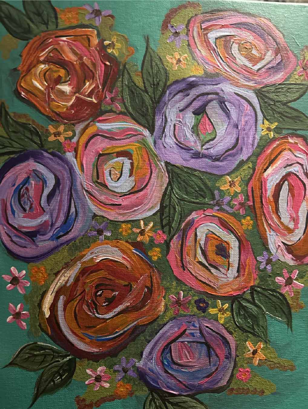 FLORAL PLACEMAT PAINTING
